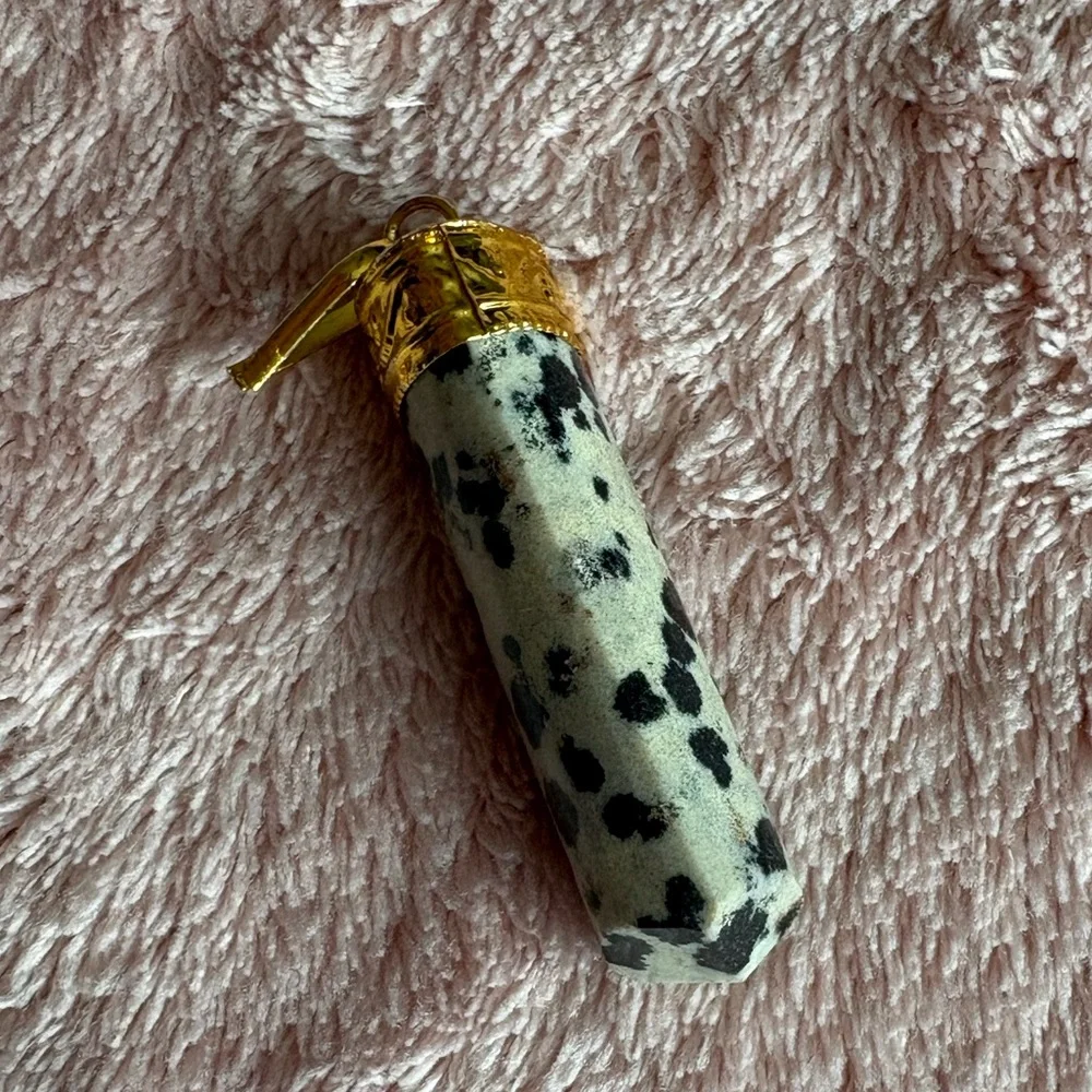 Dalmatian Jasper Pendant – Healing Crystal Necklace Charm - Picture 3 of 4